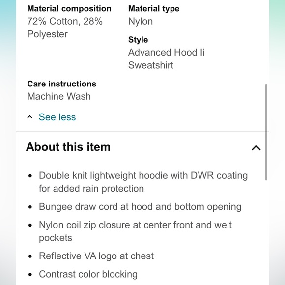 RVCA- Advanced Hooded Full Zip Jacket (Blue/Black) - Size XL - Picture 14 of 14